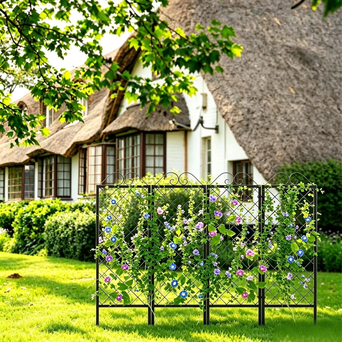 Zhongma 2-Pack 53.5" Tall Metal Lattice Garden Trellis for Climbing Plants