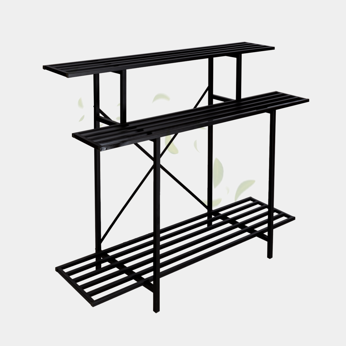 Zhongma 3-Tier Tall Narrow Metal Plant Stand, 45.7" Indoor & Outdoor Shelf