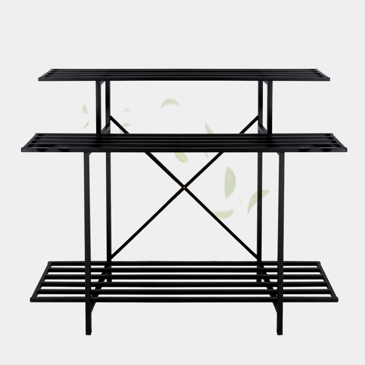 Zhongma 3-Tier Tall Narrow Metal Plant Stand, 45.7" Indoor & Outdoor Shelf