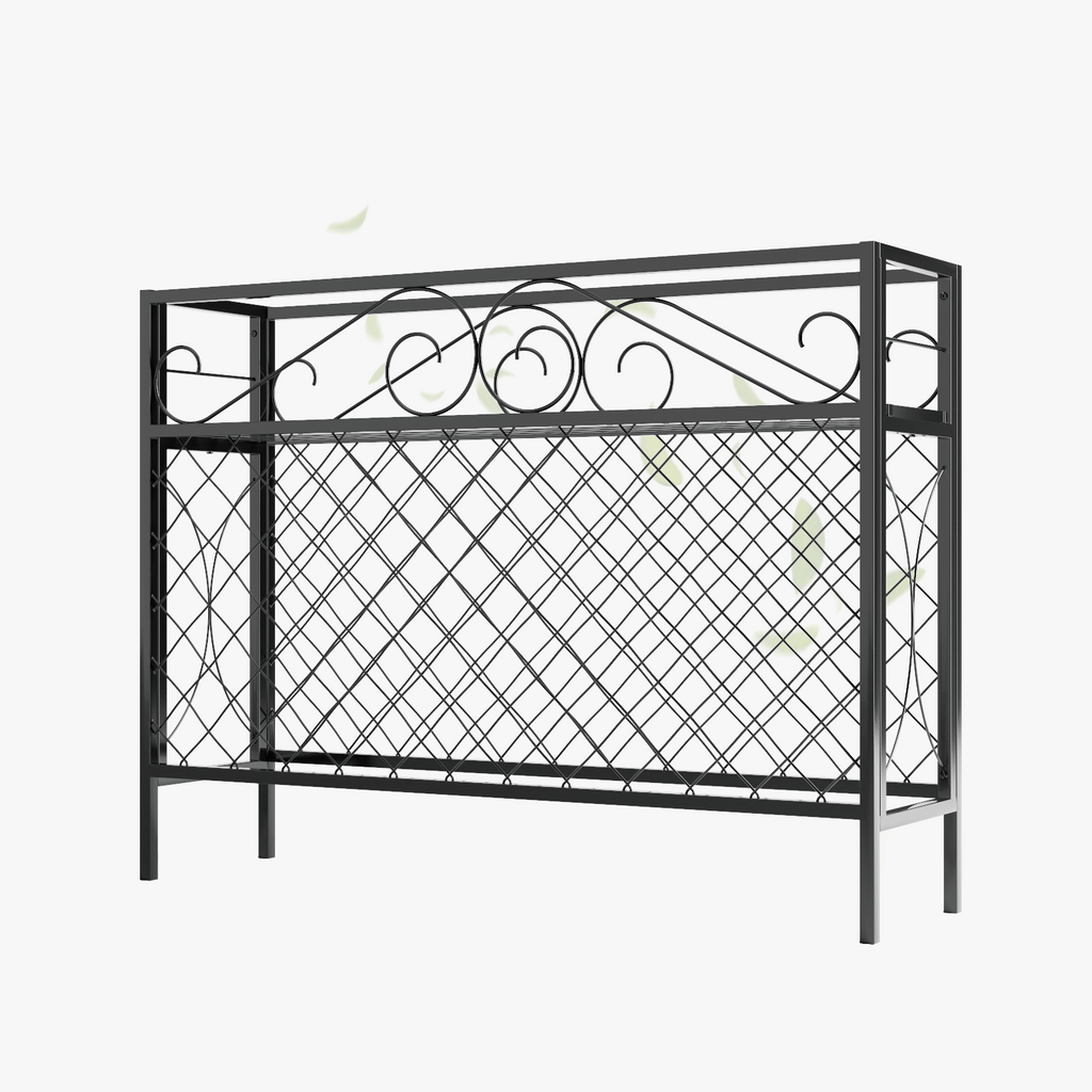 Zhongma 2-Tier Narrow Metal Plant Stand, 47.2" Indoor & Outdoor Shelf