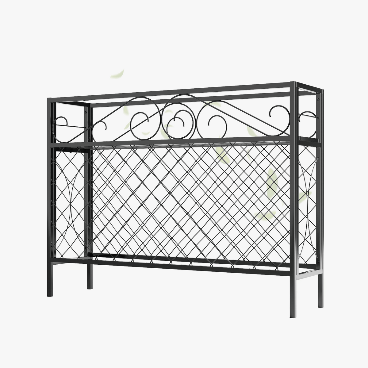Zhongma 2-Tier Narrow Metal Plant Stand, 47.2" Indoor & Outdoor Shelf