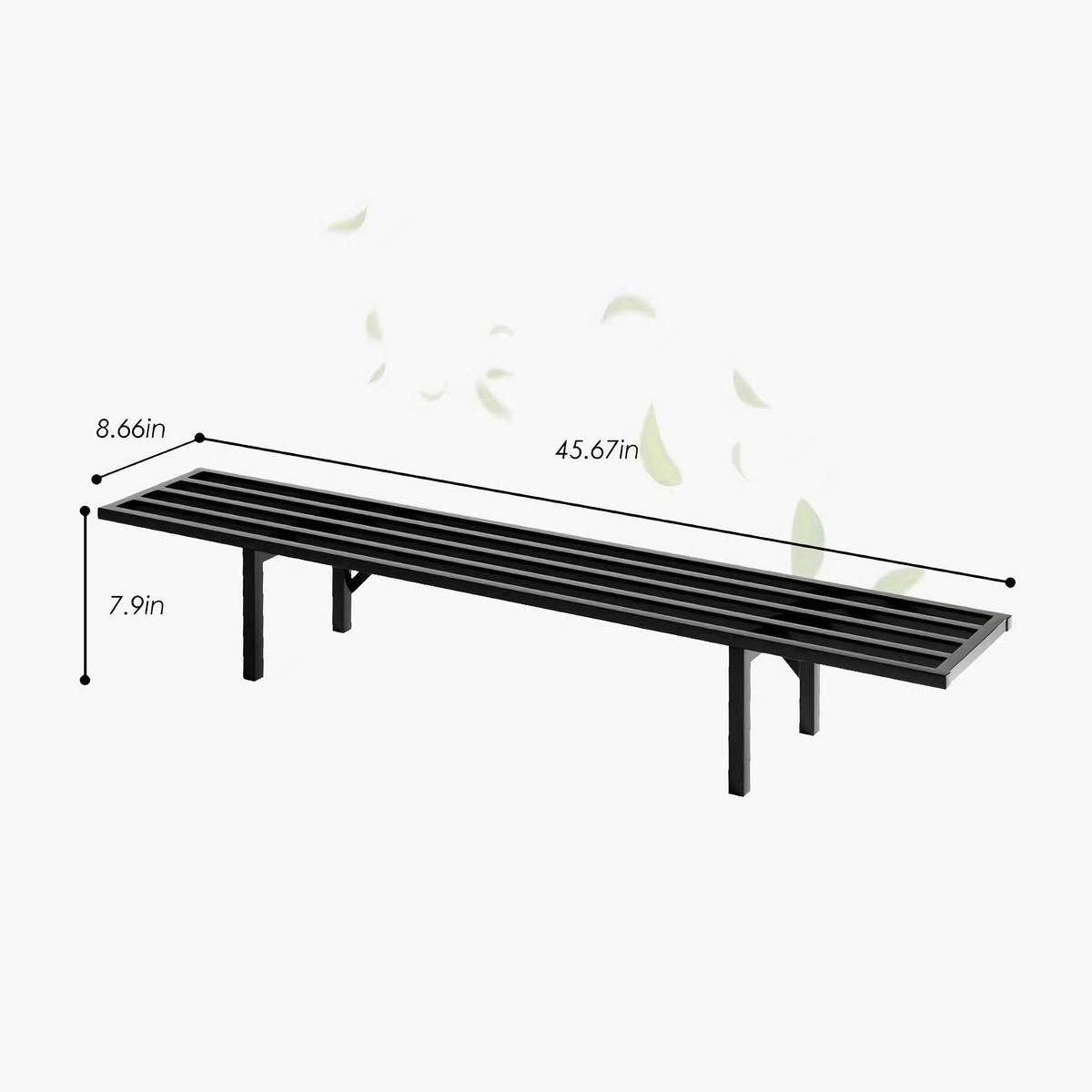 Low-Profile Metal Plant Stand – 220 lb Heavy-Duty Steel Plant Shelf, Indoor & Outdoor
