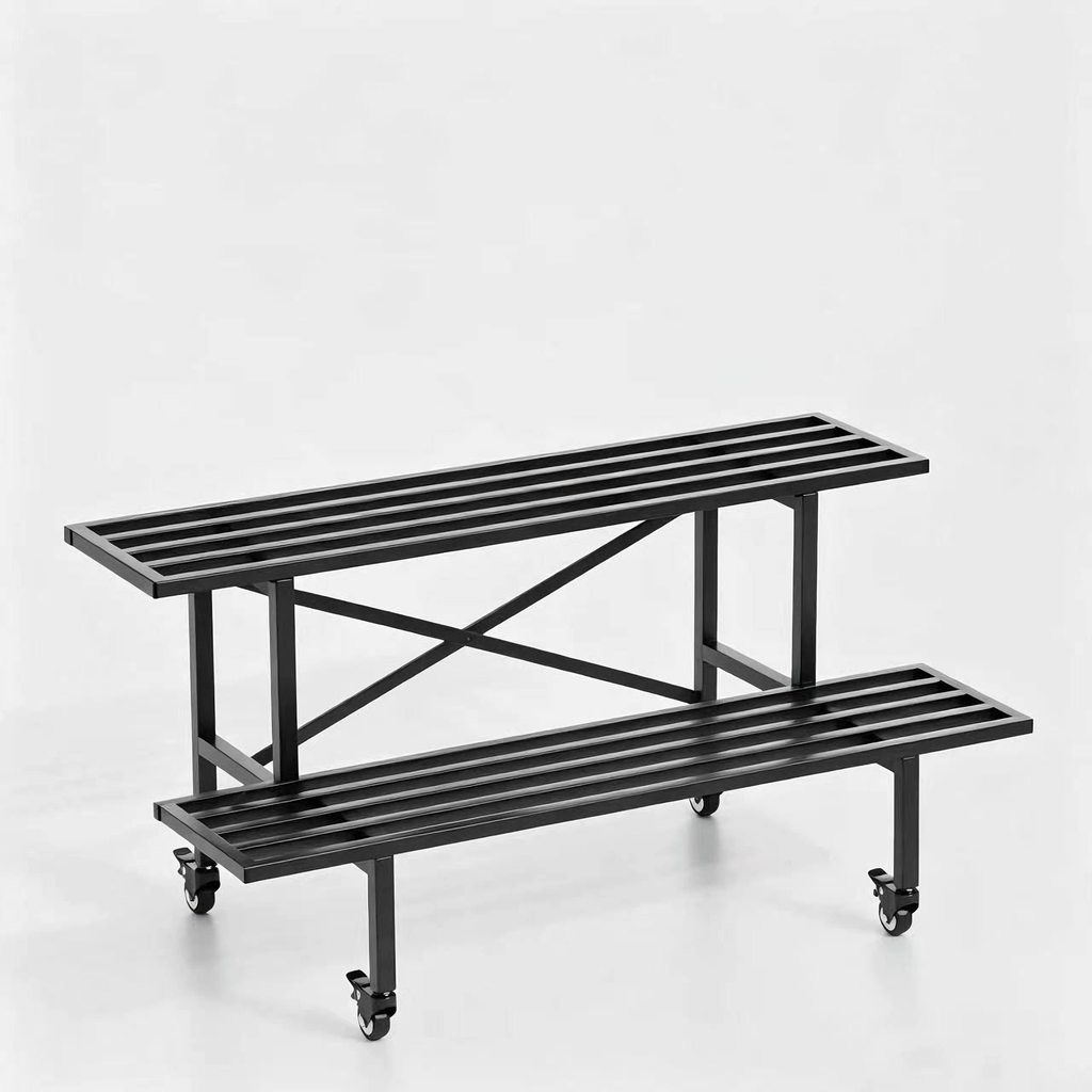 Zhongma 2-Tier Metal Plant Stand with Wheels, 45.7" Indoor & Outdoor Shelf