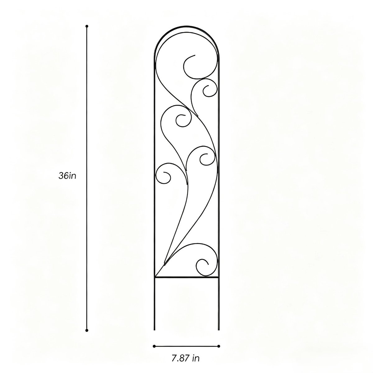 4-Pack Metal Plant Trellis for Potted Plants & Garden Borders, Fully Assembled