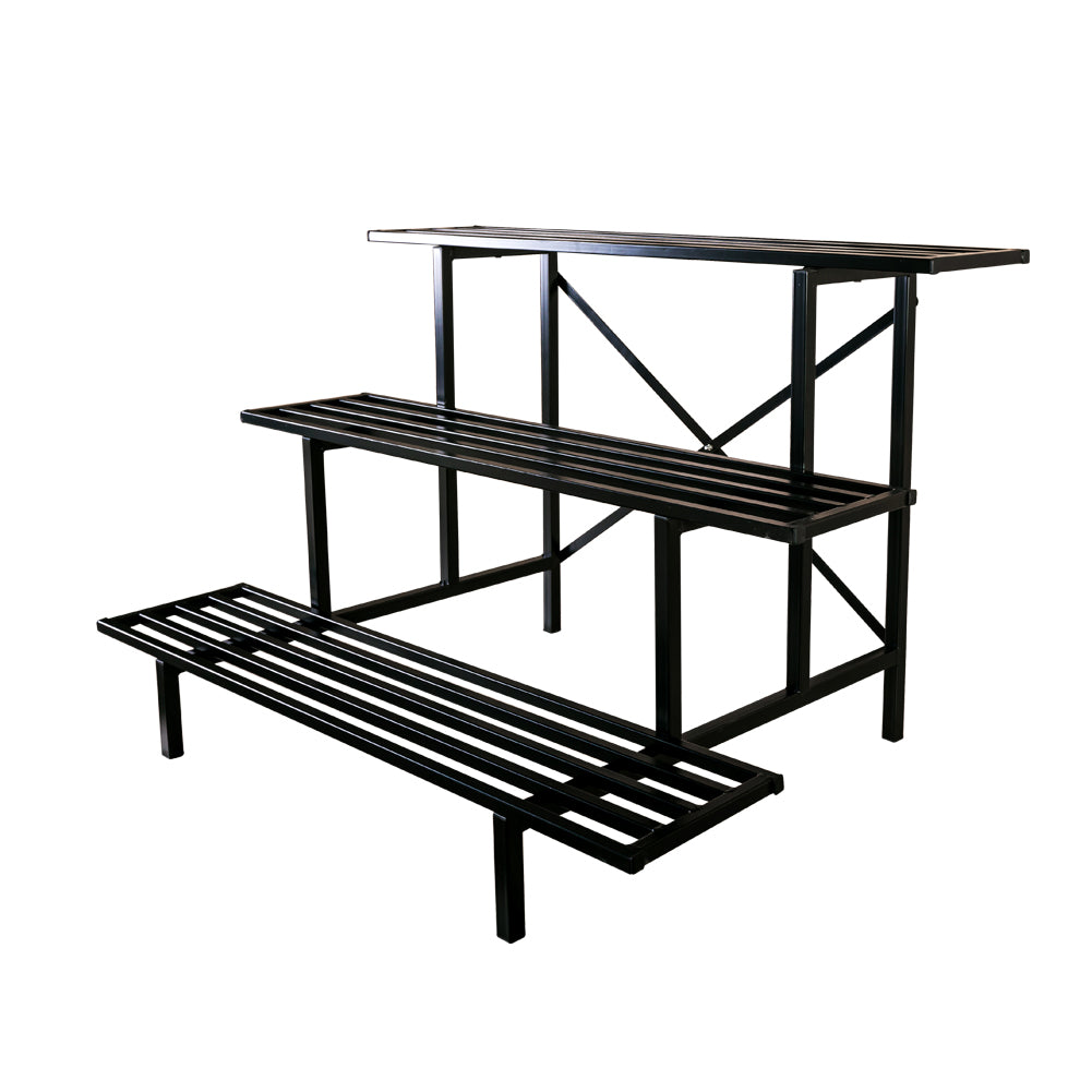 3-Tier Metal Plant Stand,35.4-Inch Long, Indoor & Outdoor Plant Shelf - Zhongma