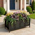 Metal Raised Garden Bed Planter Box with Liner, 35.4-Inch Long, 3 Cu Ft