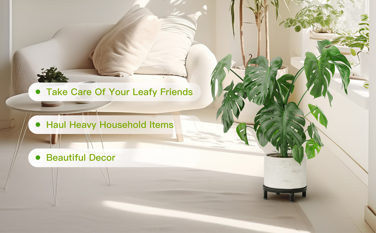 Zhongma 2-Pack 8.7" Wide Plant Pot Risers, Fully Assembled Indoor & Outdoor