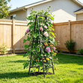 Foldable Metal Garden A-Frame Trellis for Climbing Plants, 77" Heavy Duty Plant Support, Outdoor