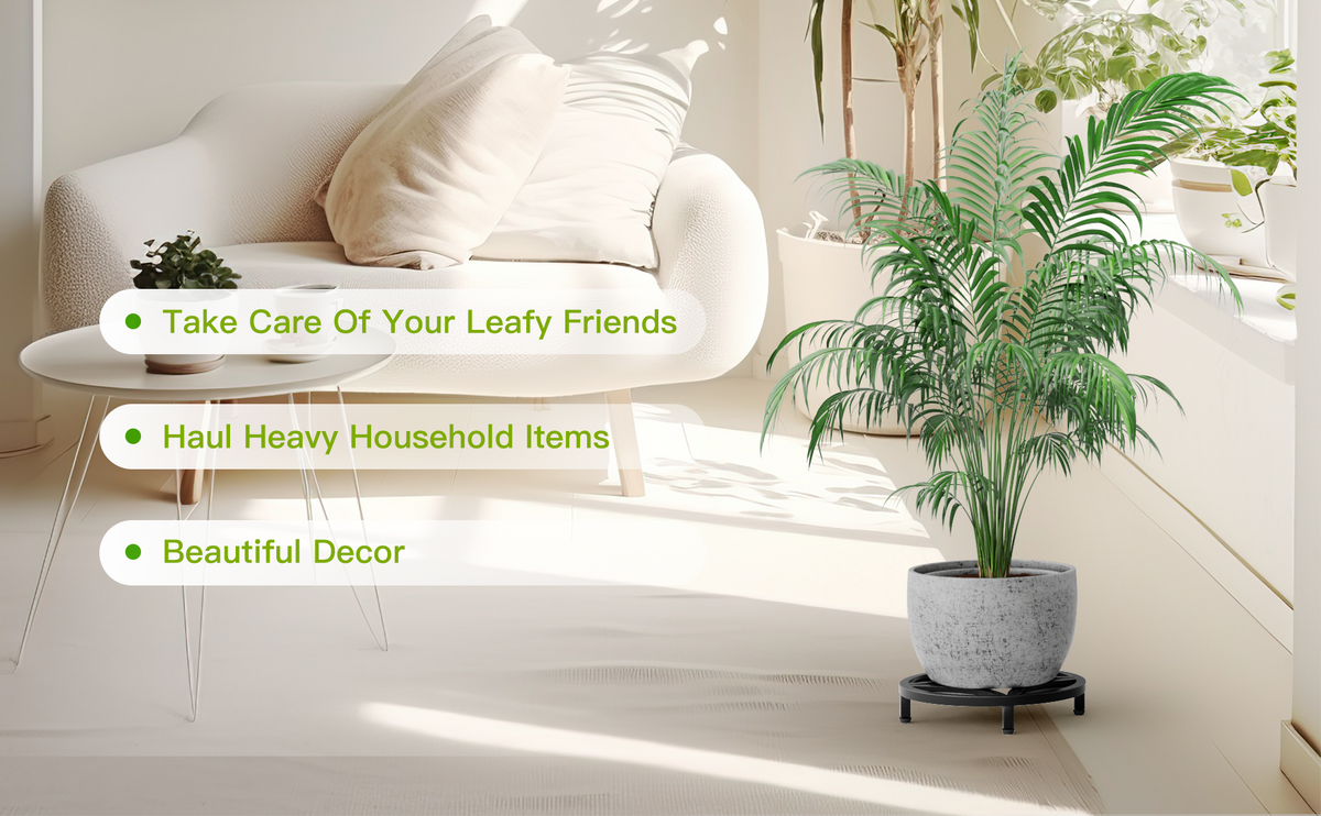 Zhongma 2-Pack 11.8" Wide Plant Pot Risers, Fully Assembled Indoor & Outdoor