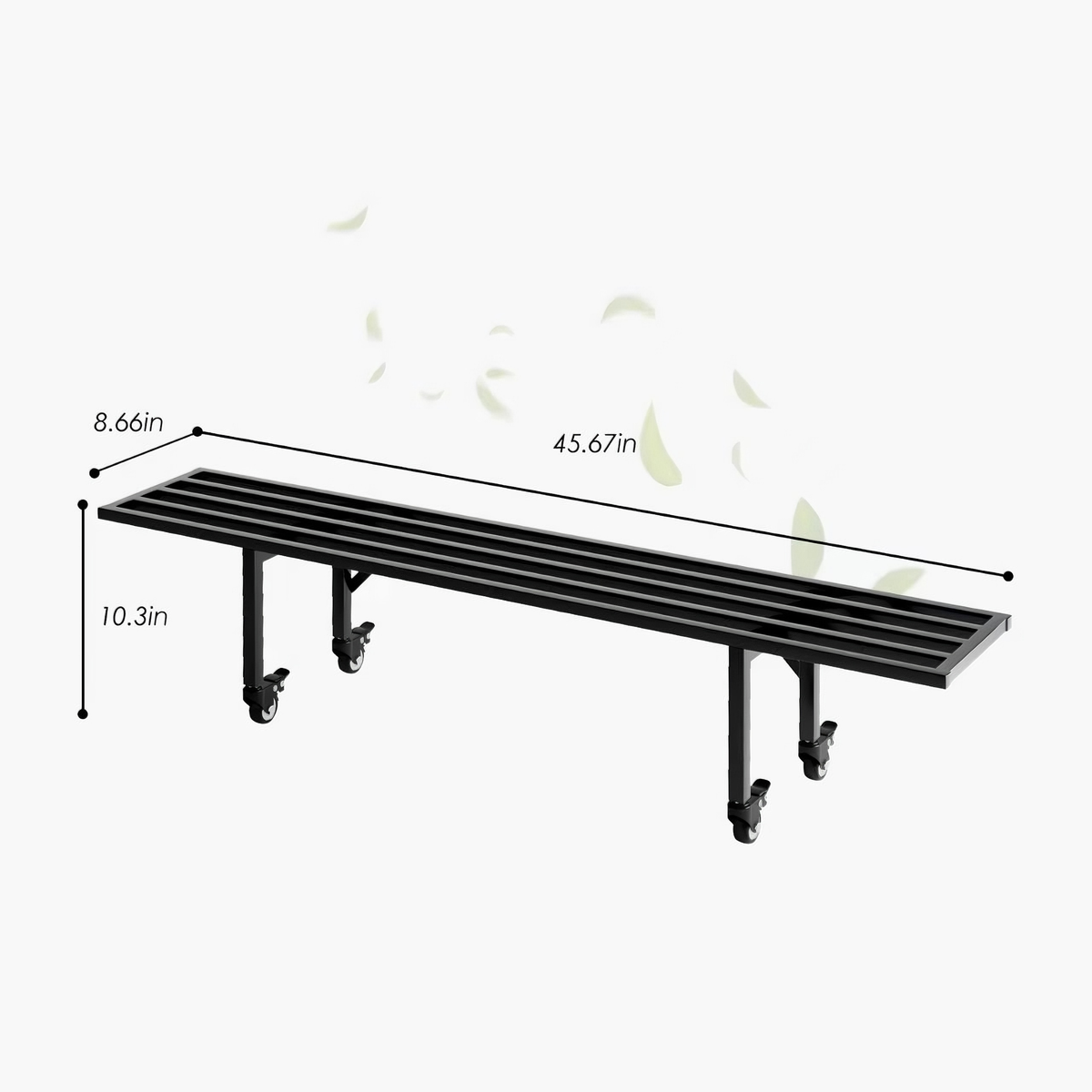 Metal Plant Stand with Wheels – 220 lb Rolling Plant Shelf with Locking Casters, Indoor & Outdoor