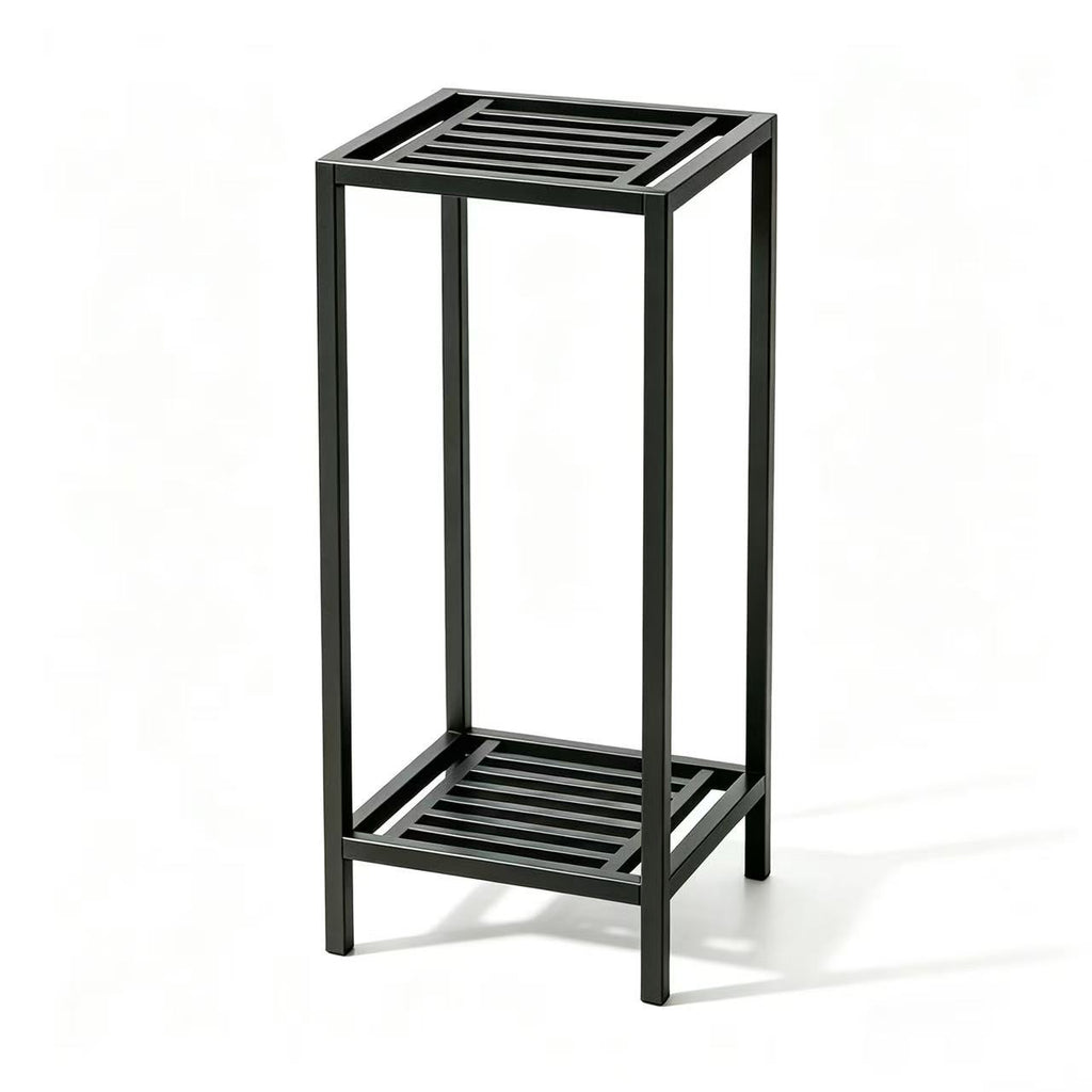 Zhongma 2-Tier 30" Tall Square Metal Plant Stand, Indoor & Outdoor