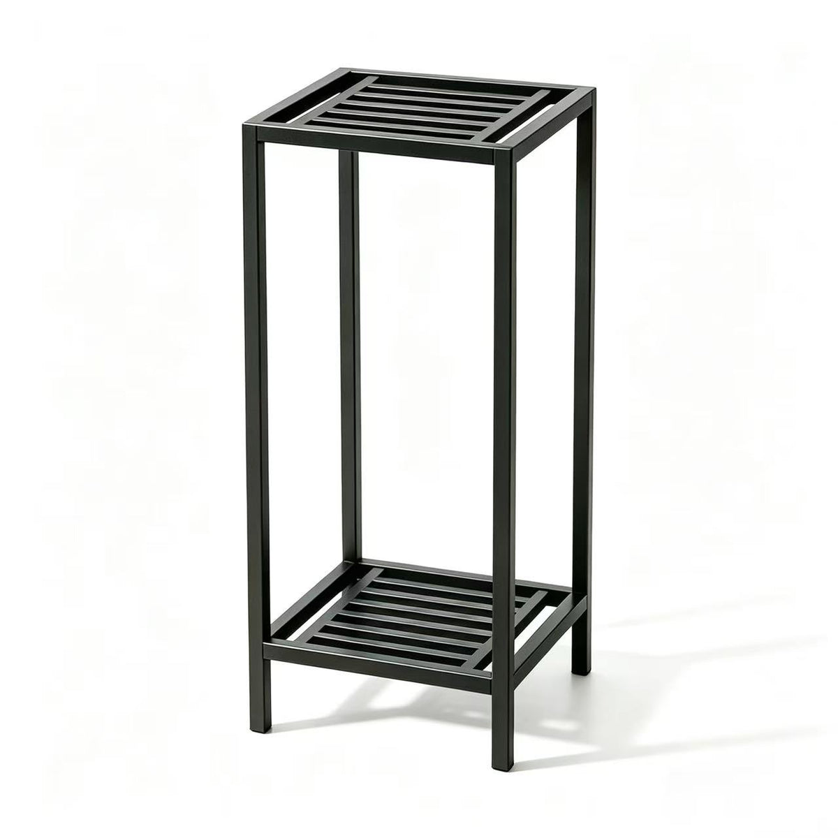 Zhongma 2-Tier 30" Tall Square Metal Plant Stand, Indoor & Outdoor