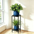 Zhongma 2-Tier 30" Tall Square Metal Plant Stand, Indoor & Outdoor