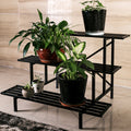 3-Tier Heavy-Duty Metal Plant Stand – 660 lb Stepped Steel Plant Shelf, Indoor & Outdoor