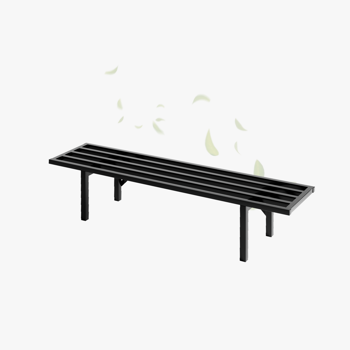 Low-Profile Metal Plant Stand,35.4Inch Long Plant Shelf, Indoor & Outdoor - Zhongma