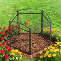 Decorative Metal Garden Fence Panels,5-Pack, Rabbit Barrier,36-Inch Tall - Zhongma