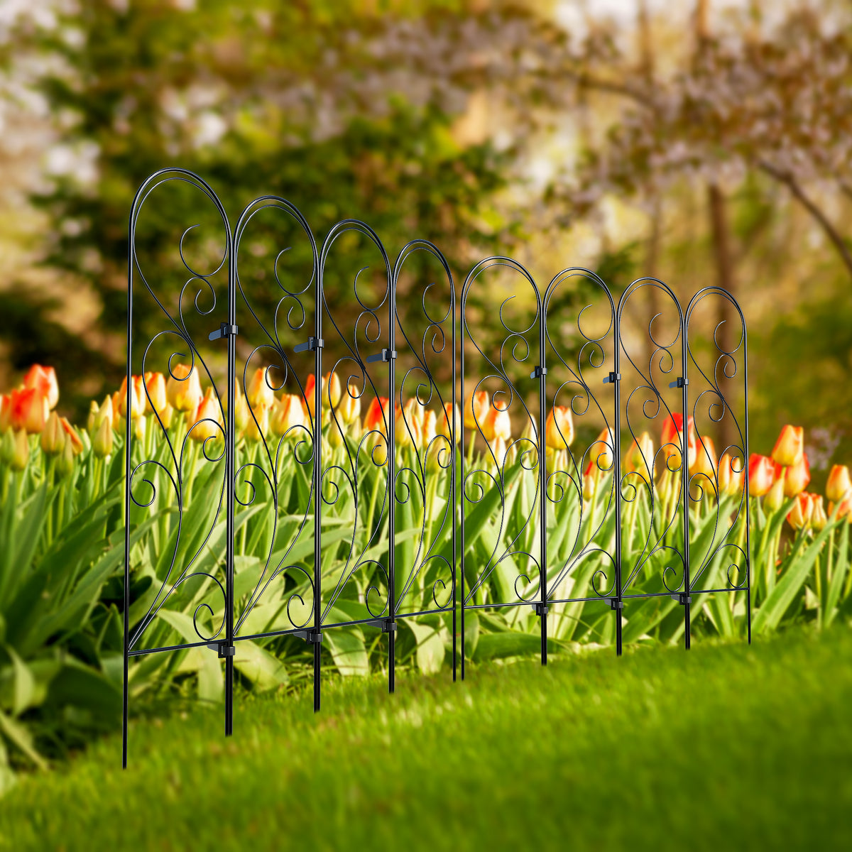 Zhongma 4-Pack 32" Metal Plant Trellis for Potted Plants, Indoor & Outdoor