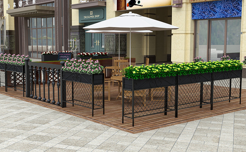 Zhongma 2-Tier Narrow Metal Plant Stand, 47.2" Indoor & Outdoor Shelf