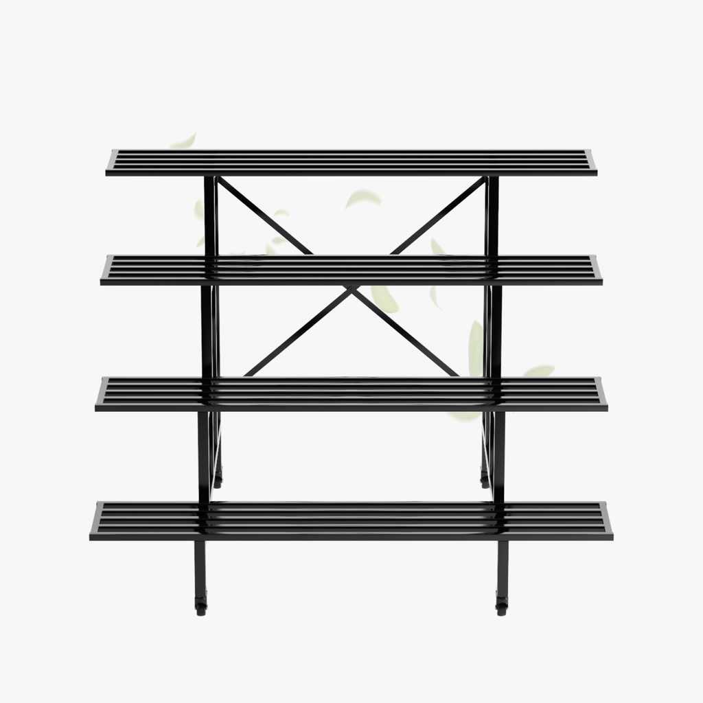4-Tier Rolling Plant Stand with Locking Wheels, 45.7", 34.65" Deep, 880 lbs