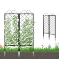 Zhongma 2-Pack 53.5" Tall Metal Lattice Garden Trellis for Climbing Plants
