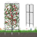 Zhongma 2-Pack 77.2" Tall Metal Lattice Garden Trellis for Climbing Plants